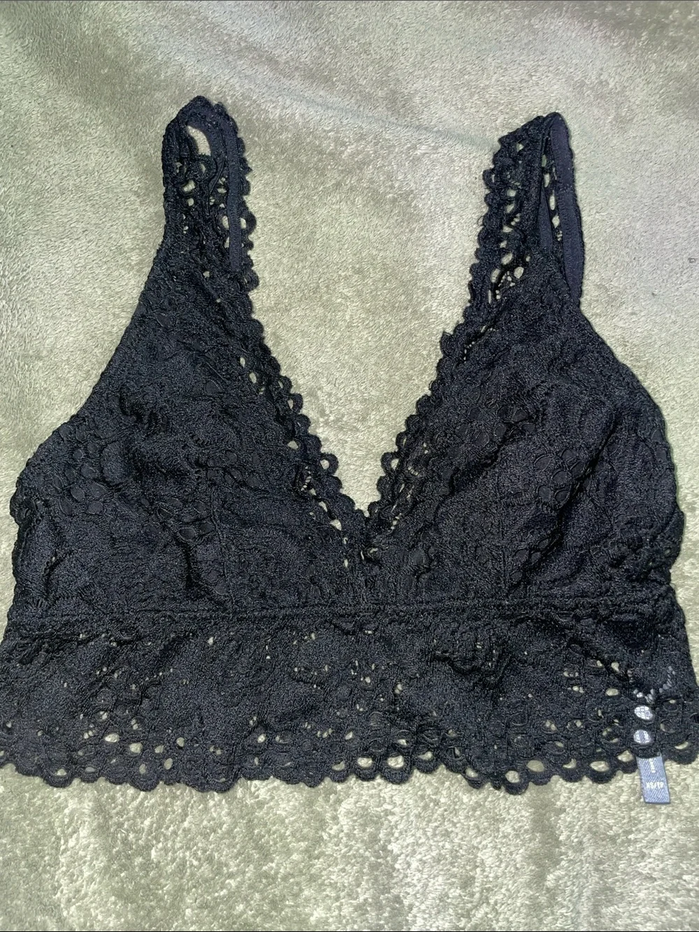 Black Lace Bralette Top - Women